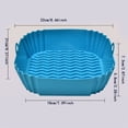thumbnail image 2 of WIFKLSIIPG Square Air Fryer Silicone Baking Tray Square Air Fryer Silicone Multi Color Durable, 2 of 8