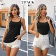 thumbnail image 2 of ORUYROP Débardeurs en Coton avec Bretelles Spaghetti Réglables Couche Cami Col Rond S - 5X, 2 of 7