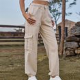 thumbnail image 2 of Timegard Womens Cargo Pants Pantalon Taille Haute à Bas Resserré Léger de Randonnée Uni avec Poches, 2 of 7