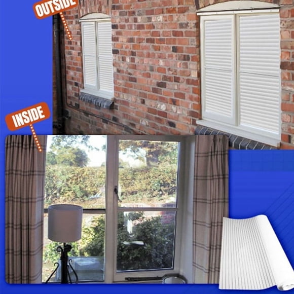 One Way Privacy Window Film Blinds Style 60x100cm Frosted Glass Cover Anti UV Heat Control No Curtain Needed Easy Install
