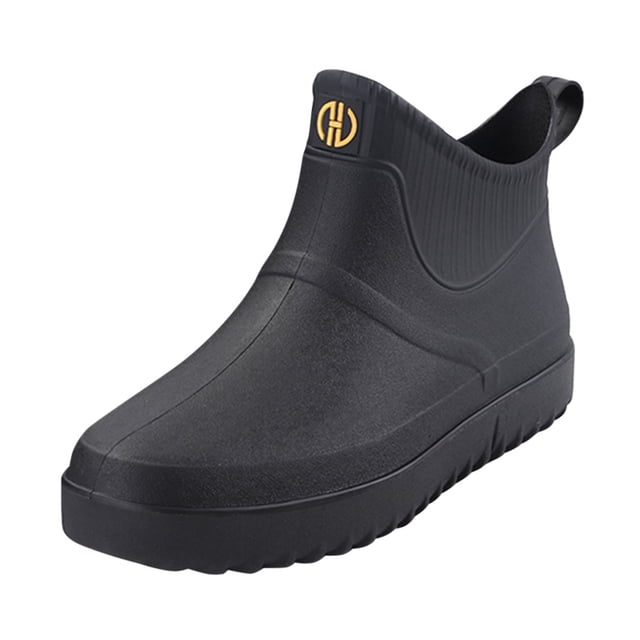 Bottes de Pluie Courtes Imperméables pour Hommes XZNGL, Mode Décontractée, Extérieur, à Enfiler, Chaussures d'Eau