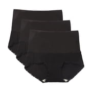 Besolor 3 Pack Women's Underwear High Waisted Stretch Ladies Panties Seamless Breathable Briefs for Women