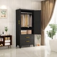 thumbnail image 3 of EROSOEI Armoire Penderie Autoportante en Métal avec Tringle et Tiroirs, 3 of 6