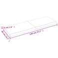 thumbnail image 2 of vidaXL Table Top Light Brown 120x40x(2-4) cm Treated Solid Wood Oak, 2 of 7