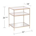 thumbnail image 2 of SEI Furniture Knox Glass Side Table in Metallic Gold, 2 of 5