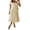 Blue White, variant on Honganda Women Summer Midi Dress Casual Short Puff Sleeve Floral Print A-Line Dress Elegant Flowy Dress