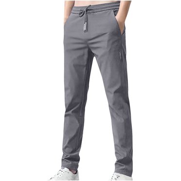 cfhntfmh Men's Casual Pants Quick Dry Golf Pants Lightweight Work Pants with Pockets Loose Straight Sweatpants for Men