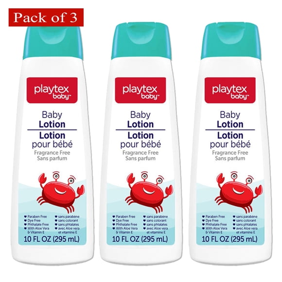 Playtex Baby Lotion Sans Parfum, 10 Fl Oz (295 ml) (Lot de 3)