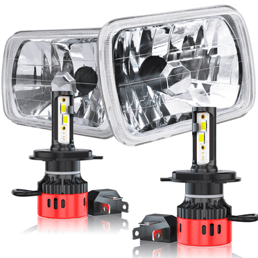 5x7" 7x6" LED Headlight 2-Side H4 Hi/Lo Beam For Toyota Pickup 1982 to1995 Hardbody Truck Set of 4