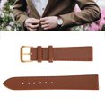 thumbnail image 3 of Ymiko Watch Strap,Unisex Universal Pin Buckle Watch Band PU Leather Replacement Watch Strap Accessory Brown,Pin Buckle Watch Band, 3 of 8