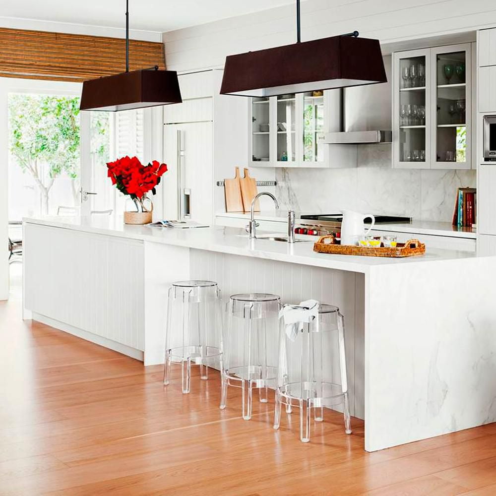 Heavenly Collection Clear Plastic Counter Stool SET OF 3