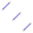thumbnail image 2 of Decodeary 30-150lbs Chest Expander Rally Strap Elastic Band Rope Resistance Leg Foot Deep Blue 67 x 11cm 3Set, 2 of 6
