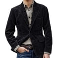 thumbnail image 1 of Mens New England Solid Color High Quality Casual Corduroy Single Breasted Suit, 1 of 8