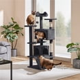thumbnail image 2 of Yaheetech 54"H Cat Tree Tower with 3 Scratching Posts, Black, 2 of 7