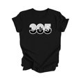 thumbnail image 1 of 305 Miami Miami-Dade Florida USA Code Régional Skyline de la Ville Cadeau - T-Shirt Unisexe - Inspired X, 1 of 1