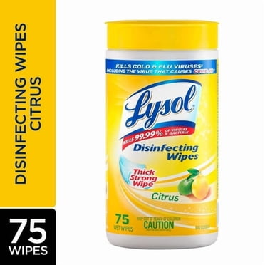 LYSOL® Lingettes Désinfectantes, Agrumes, 75 Unités, 75 Unités