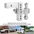 thumbnail image 2 of <p>Receiver Hitch Ball Mount, 6in Drop Rise Rustproof Adjustable Trailer Hitch Kit Long Lifespan 12500LBS Capacity  For 2in Heavy Truck GTW Traction Hook Receiver</p>, 2 of 7