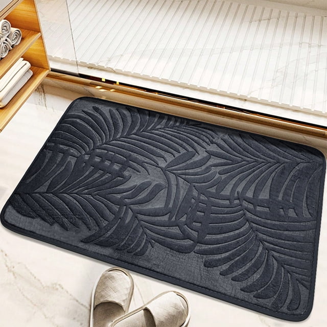 EGNMCR Bathroom Water Absorbent Door Mat Quick Dry Entry Mat For Shower Room Solid Color Non Slip Rug For Toilet Entrance Bathroom Rug Blanket