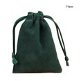 thumbnail image 4 of Jewellery Pouch Small Drawstring Bags Bracelet Packaging Display Goodies Presents Mobile Phone Storage Gifts Solid Pouches Green-7*9, 4 of 7