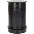 thumbnail image 1 of Hawthorne Collection Wood Oval Cabinet in Black, 1 of 5