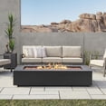 thumbnail image 4 of Real Flame Aegean 70" Rectangle Steel Propane or Natural Gas Fire Pit Table in Black, 4 of 7