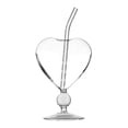 thumbnail image 1 of Heart Shaped Wine Glasses Unique Design Perfect For Bars & Home Use Clear Glass, 1 of 5