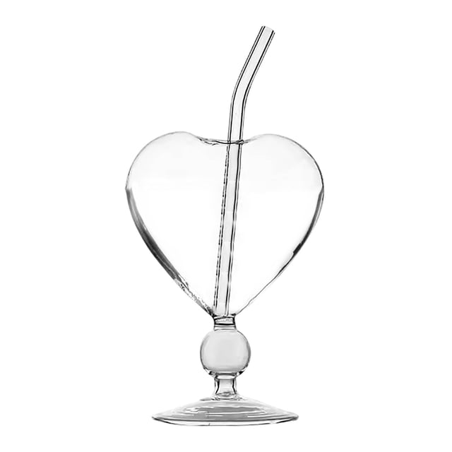 Heart Shaped Wine Glasses Unique Design Perfect For Bars & Home Use Clear Glass