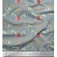 thumbnail image 1 of Soimoi Rayon Fabric House,Tree & Dog Clip Art Printed Craft Fabric by the Yard 56 Inch Wide, 1 of 3