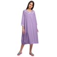 thumbnail image 2 of Moomaya Robe de Nuit Longue Jusqu'au Genou à Patte de Boutonnage pour Femmes, Imprimée, 2 of 6
