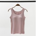 thumbnail image 2 of B91xZ Débardeurs pour Femmes en Coton, Bretelles Spaghetti Réglables, Rose S, 2 of 5