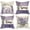 Printemps, variante sur Housses de Coussin Décoratives à Motif de Fleurs Lavande 20x20, Ensemble de 4, Ambiance Printanière Violet Floral Pot Mason Taie d'Oreiller d'Extérieur, Espoir Printemps Floraison Éternelle Rassemblement Rayures Housse de Coussin Déco Maison