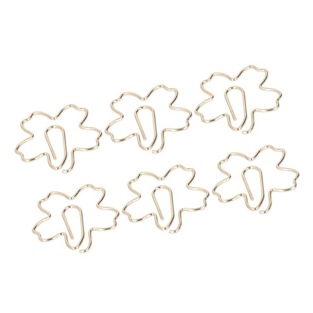 Estink Mini Pinces à Papier en Forme de Fleur, Or, 100 Unités