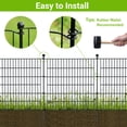 thumbnail image 4 of BeesClover Outdoor Garden Fencing Decorative Garden Fence Rustproof Metal Wire Animal Barrier Fence for Dogs, Rabbits, Landscape Edging, and Patio, 4 of 6