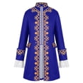 thumbnail image 2 of BiZtdJrK Manteau Queue-de-Pie Militaire Colonial pour Homme Veste Médiévale Régence Renaissance Steampunk Victorienne Manteau d'Halloween, Bleu, m, 2 of 8