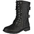 thumbnail image 3 of TOP Moda Womenâ€™S Pack-72 Military Lace Up Combat Boot,Black,10, 3 of 4