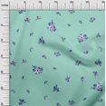 thumbnail image 2 of oneOone Tissu Popeline de Coton Feuilles & Fleurs Imprimé Floral Tissu BTY 56 Pouces de Large, 2 of 4