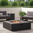 thumbnail image 1 of 50000 BTU Outdoor Square MgO Propane Fire Pit Table with Tank Holder,DARK GREY, 1 of 10