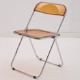 thumbnail image 2 of Folding Dining Chair Acrylic Folding Dining Chair Clothing Store Folding Chair Home Folding Dining Chair Portable Folding Chair Acrylic Folding Chair Electroplated Silver Legs, 2 of 5