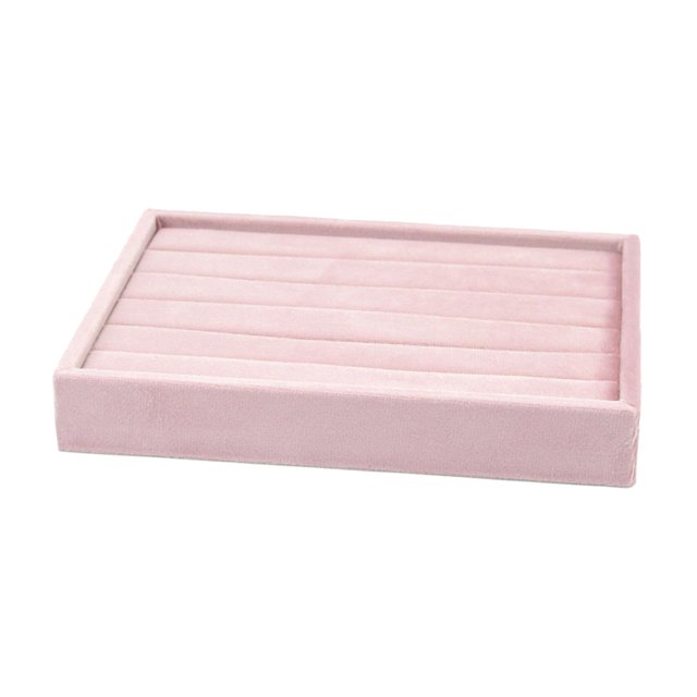Jewelry Organizer Jewelry Storage Containers for Drawer Jewelry Display Holder Jewelry Drawer Insert for Bedroom Counter Shop , Pink Rings Tray