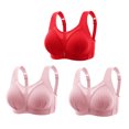 thumbnail image 1 of Timegard 3pc Bra for Women No Underwire Mesh Adjustable Strap Full Support Comfortable Seniors Bras, 1 of 6