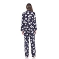 thumbnail image 4 of White Mark Women's Floral Long Sleeve Button-Down Pajama Set, 4 of 6