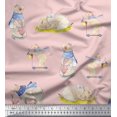 thumbnail image 1 of Soimoi Tissu Satin Modal Cycle,Rabbit & Bear Tissu Imprimé pour Enfants 1 Yard 42 Pouces de Large, 1 of 2