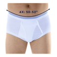 thumbnail image 5 of 3-Pack Men's White Classic Regular Absorbency Washable Reusable Incontinence Briefs 4XL, 5 of 5