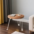 thumbnail image 5 of RKSTN Wooden Small Round Tables Small Table Foldable Sofa Side Table Mobile Small Round Table Small Household Dining Table Outdoor Household, 5 of 5