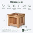 thumbnail image 3 of All Things Cedar 2 Ft Box Planter, Elevated Outdoor Garden Bed, Natural, 3 of 7