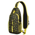 thumbnail image 1 of Fresh Yellow Lemon Print Sling Backpack, Cute Summer Fruit Design Crossbody Daypack with Retro Vintage Floral Patterns, Lightweight and Durable, 1 of 5
