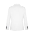 thumbnail image 2 of RUNQHUI Garçon Blazer Formel à Manches Longues, Revers Cranté, Veste de Complet à Simple Boutonnage pour Enfants, Blanc 4, 2 of 6