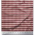 thumbnail image 1 of Soimoi Red Moss Georgette Fabric Diamond Geometric Fabric Prints By Yard 42 Inch Wide, 1 of 5