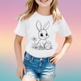 thumbnail image 2 of Chandail de Pâques à Colorier pour Tout-Petit Garçon, T-Shirts à Manches Courtes d'Été, Hauts à Col Rond, T-Shirts Basiques, Hauts pour Garçon, Taille 5T, 2 of 4
