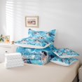 thumbnail image 4 of Erosebridal Sea Turtle Bedding Sets Full Size, Ocean Animal Comforter Sets with Sheets, Cartoon Theme Decor, Reversible 7 Pieces, 4 of 5
